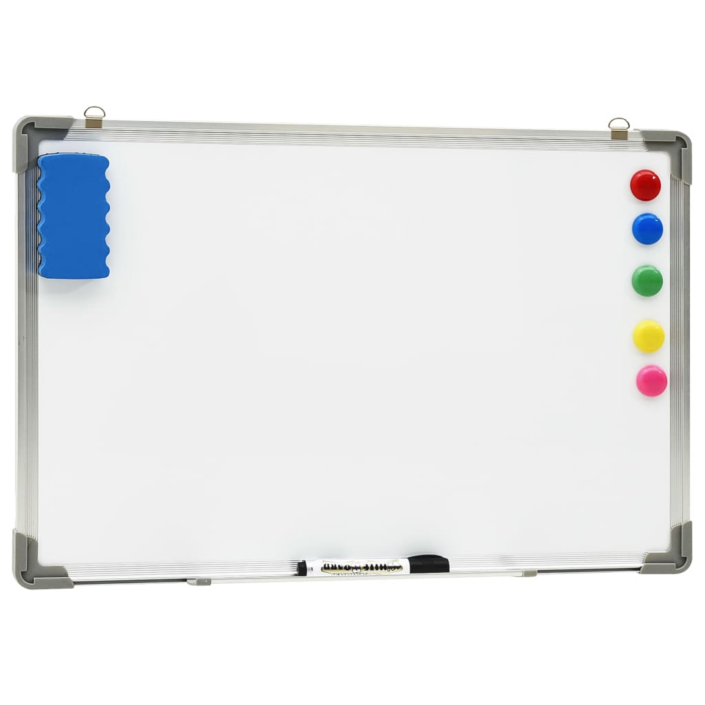 VidaXL Magnetische Whiteboard-Tafel, 50 x 35 cm, Stahl, Weiß