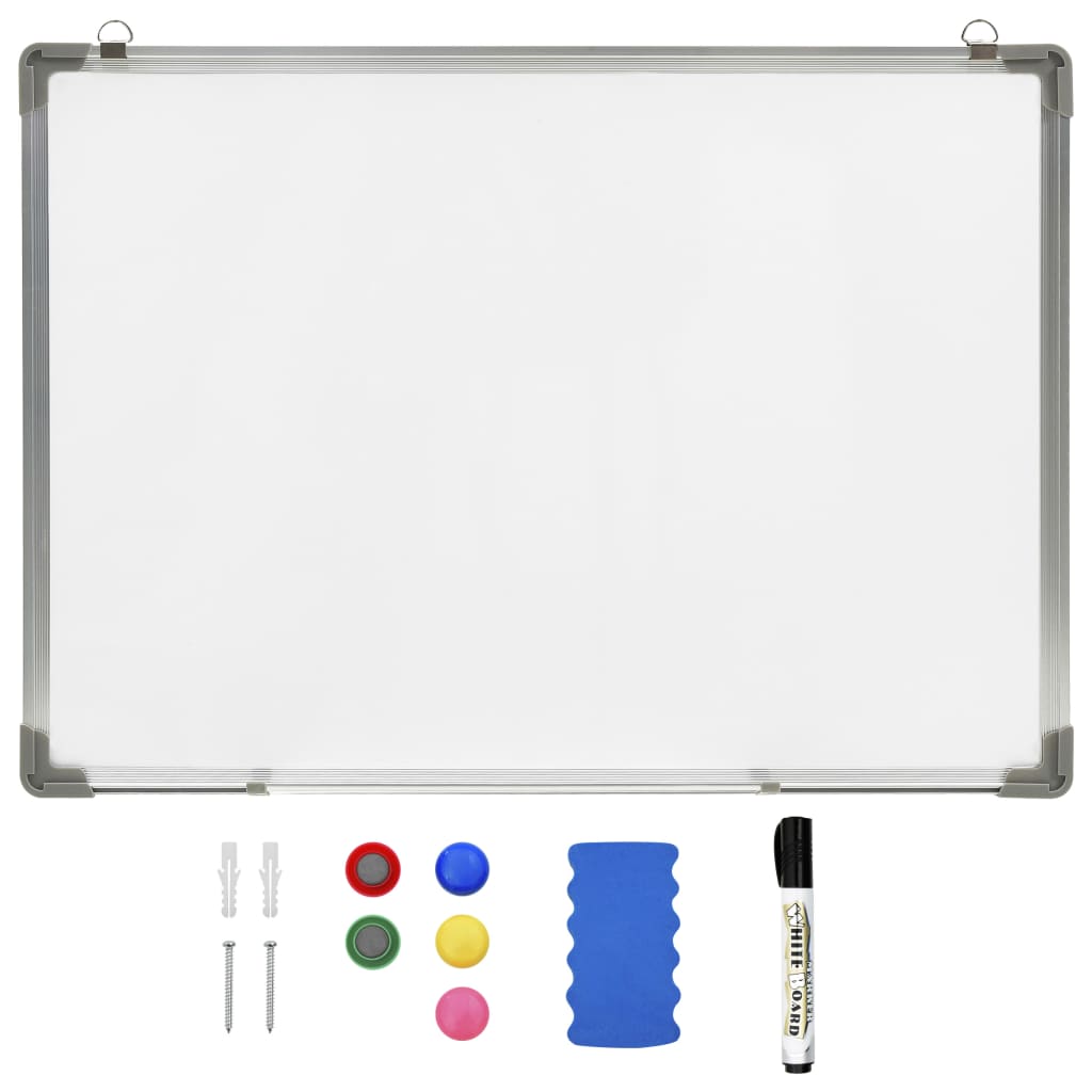 VidaXL Magnetische Whiteboard-Tafel, 90 x 60 cm, Stahl, Weiß