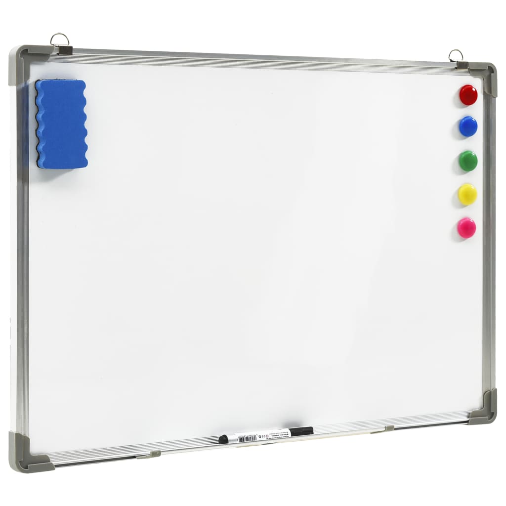 VidaXL Magnetische Whiteboard-Tafel, 90 x 60 cm, Stahl, Weiß