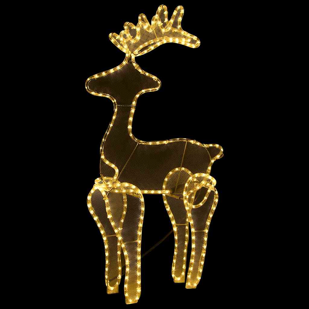 VidaXL Weihnachtsdekoration Rentier mit Netz, 306 LEDs, 60 x 24 x 89 cm