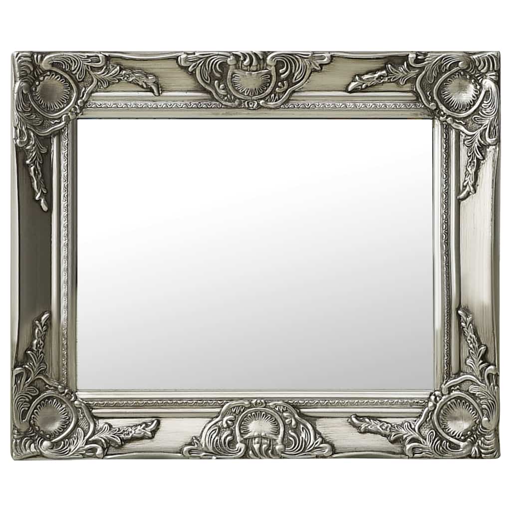 VidaXL Barock-Wandspiegel 50x40 cm Silber