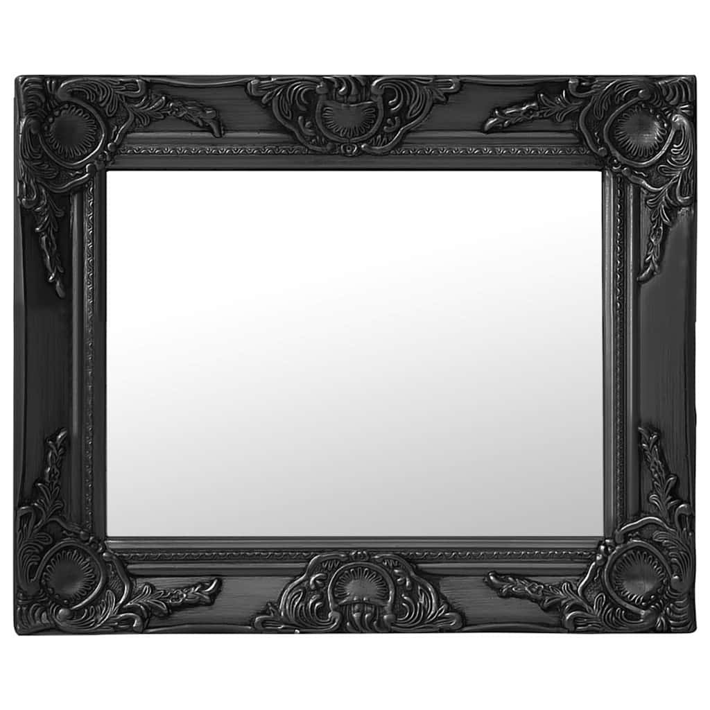 VidaXL Wandspiegel im Barockstil, 50 x 40 cm, Schwarz