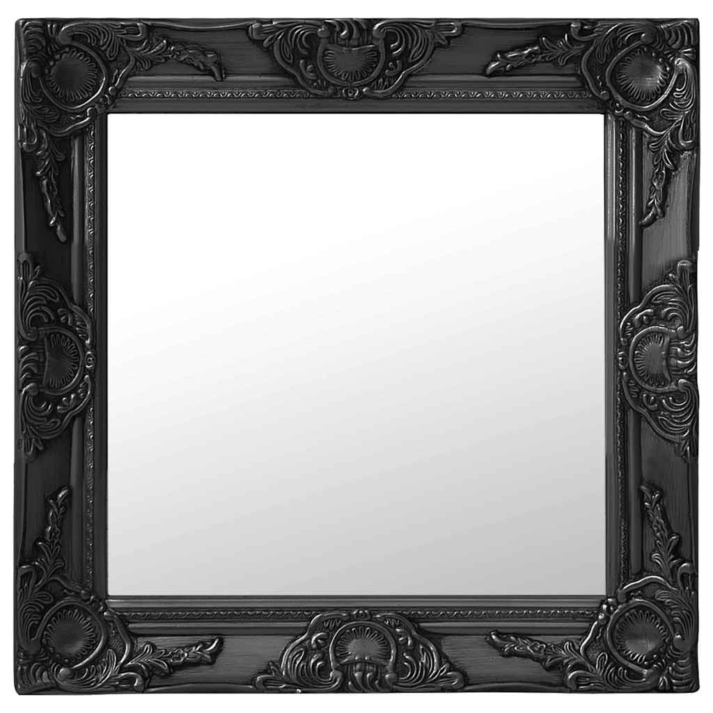 Vidaxl wandspiegel barok stijl 50x50 cm zwart