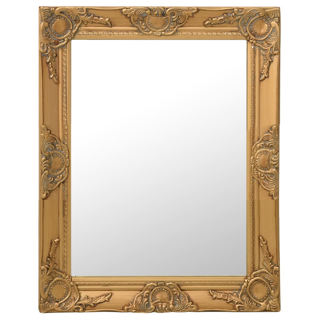 VidaXL Wandspiegel Barockstil 50x60 cm Goldfarbe