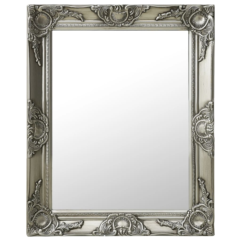 Vidaxx Wandspiegel Barockstil 50x60 cm Silberfarbe