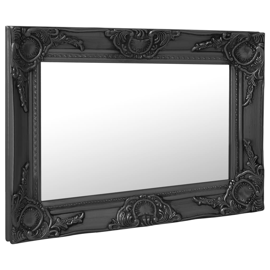 VidaXL Barock-Wandspiegel 60x40 cm Schwarz