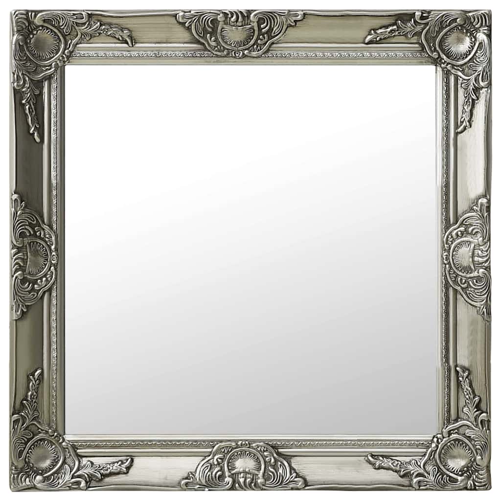 Vidaxx Wandspiegel Barockstil 60x60 cm Silberfarbe