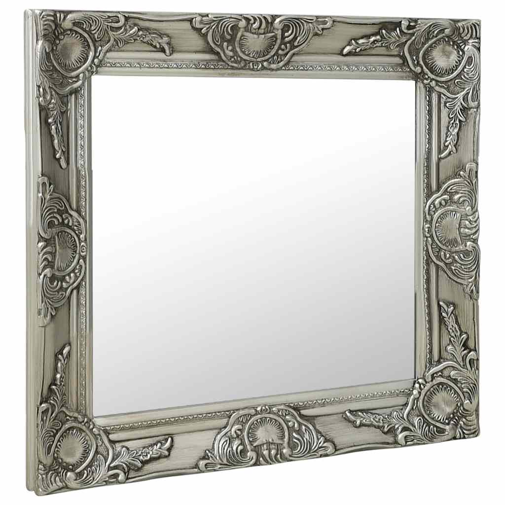 Vidaxx Wandspiegel Barockstil 60x60 cm Silberfarbe