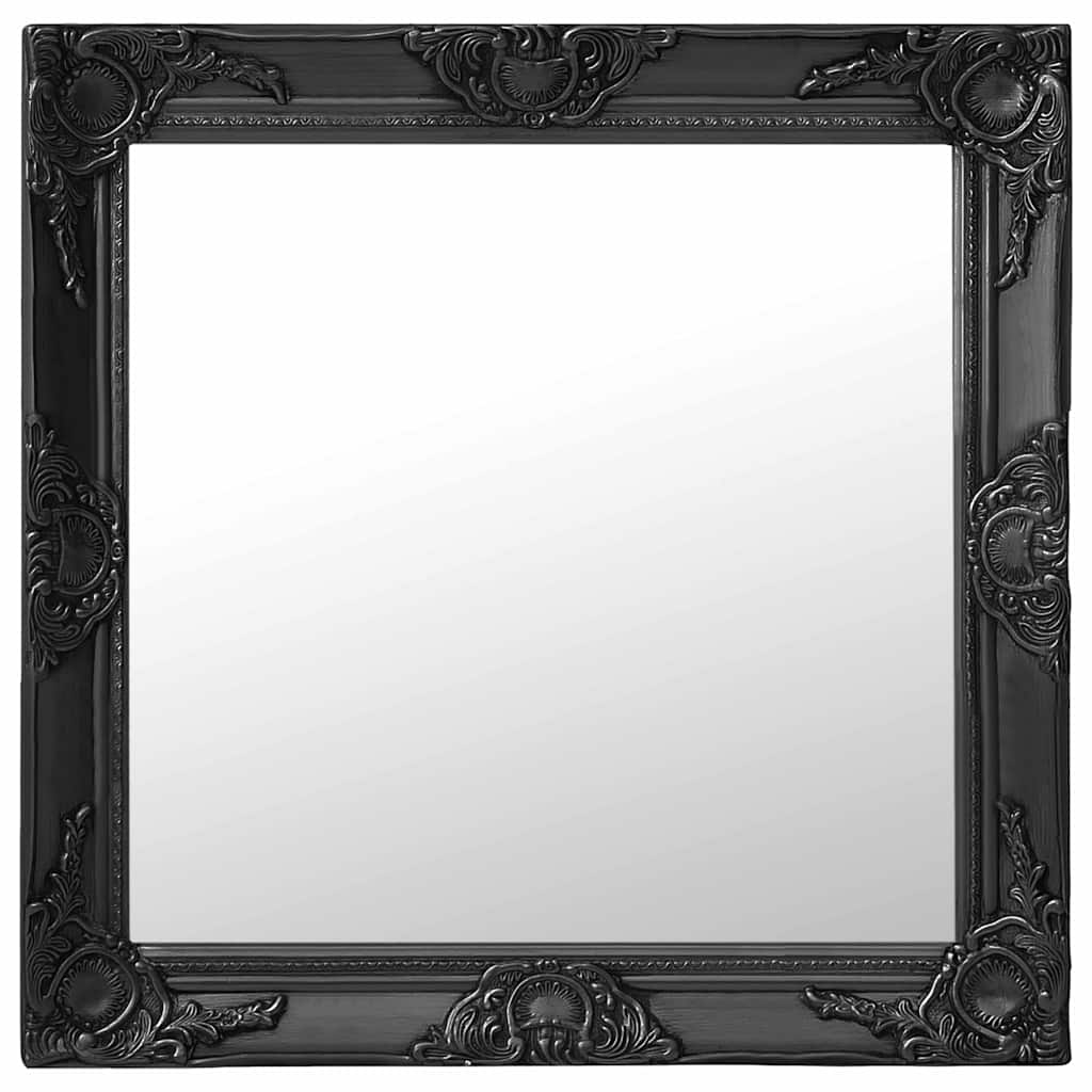 Vidaxx Wandspiegel Barockstil 60x60 cm schwarz