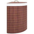 VidaXL Eckwäschekorb 60 l Bambusbraun