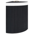 VidaXL Eckwäschekorb 60 l Bambus Schwarz