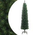 VidaXL Künstlicher Weihnachtsbaum mit Ständer, schmal, 210 cm, PVC, Grün