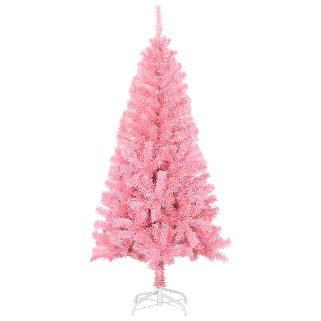 Vidaxl kunstkerstboom met standaard 150 cm pvc roze