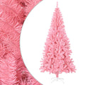 Vidaxl kunstkerstboom met standaard 180 cm pvc roze