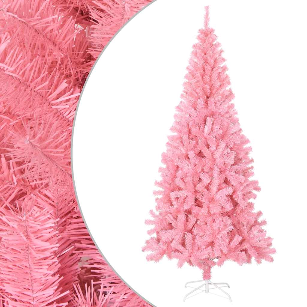 VidaXL Künstlicher Weihnachtsbaum mit Ständer, 180 cm, PVC, Rosa