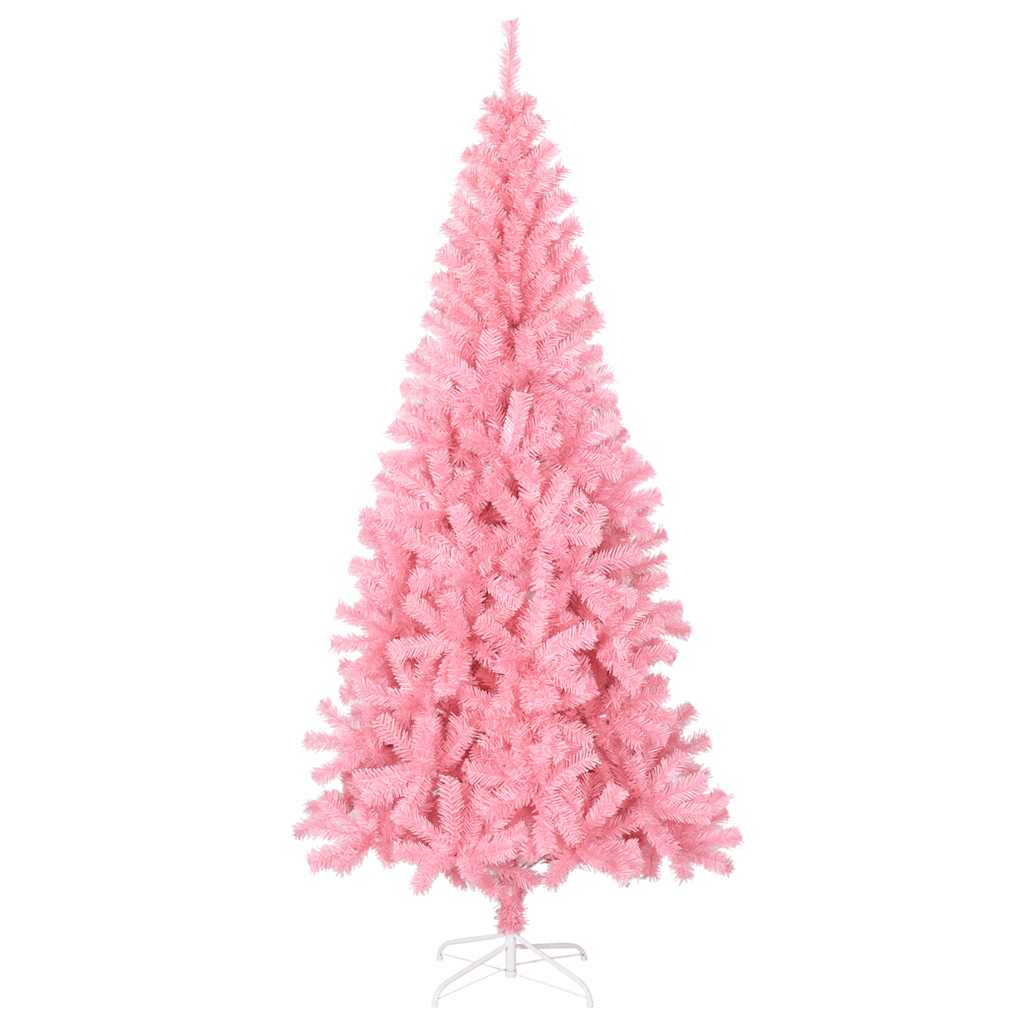 VidaXL Künstlicher Weihnachtsbaum mit Ständer, 210 cm, PVC, Rosa