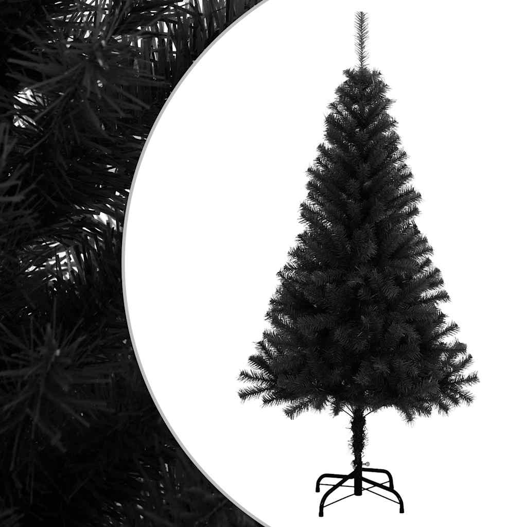 VidaXL Künstlicher Weihnachtsbaum mit Ständer, 150 cm, PVC, Schwarz