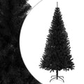 Vidaxl kunstkerstboom met standaard 210 cm pvc zwart