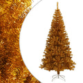 Vidaxl kunstkerstboom met standaard 180 cm pet goudkleurig
