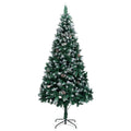 Vidaxl kunstkerstboom met dennenappels en witte sneeuw 240 cm