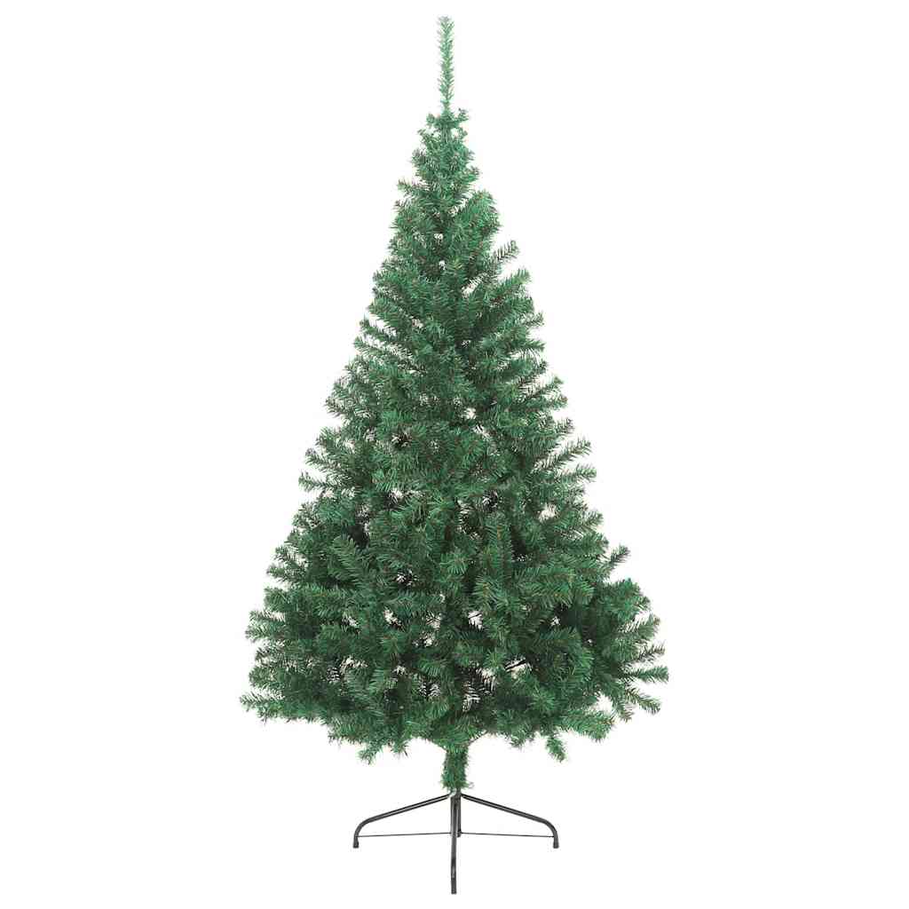 Vidaxl kunstkerstboom met standaard half 180 cm pvc groen