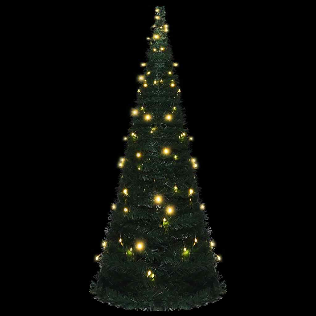 Künstlicher VidaXL Weihnachtsbaum mit Lichterkette, Pop-Up, 210 cm, Grün