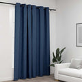 Vidaxl gordijn linnen-look verduisterend met ogen 290x245 cm blauw