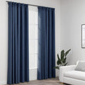 VidaXL Gardinenhaken in Leinenoptik, 2 Stück, 140 x 245 cm, blau