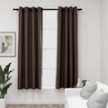 VidaXL Vorhänge in Leinenoptik, verdunkelnd, Ösen, 2 Stück, 140 x 175 cm, Taupe
