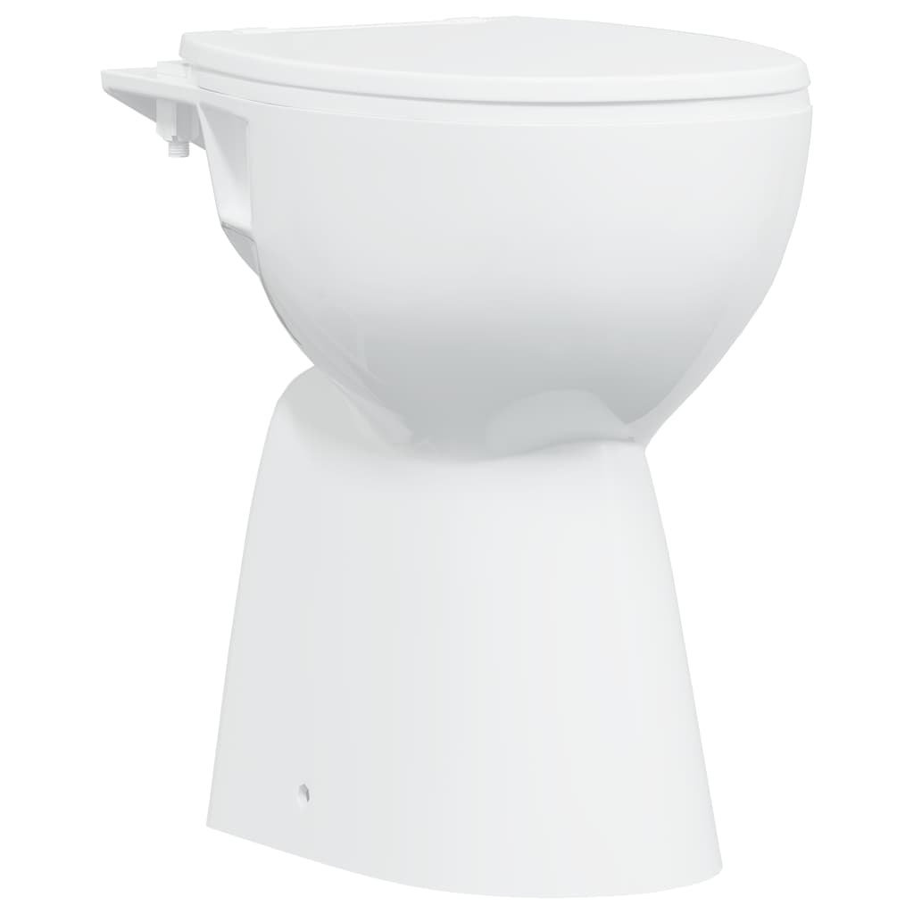 Vidaxl randloos toilet 7 cm extra hoogte soft-close keramiek wit