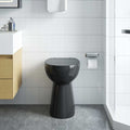Vidaxl-Toilette erhöht 7 cm weiß, borgendere Keramikschwarz