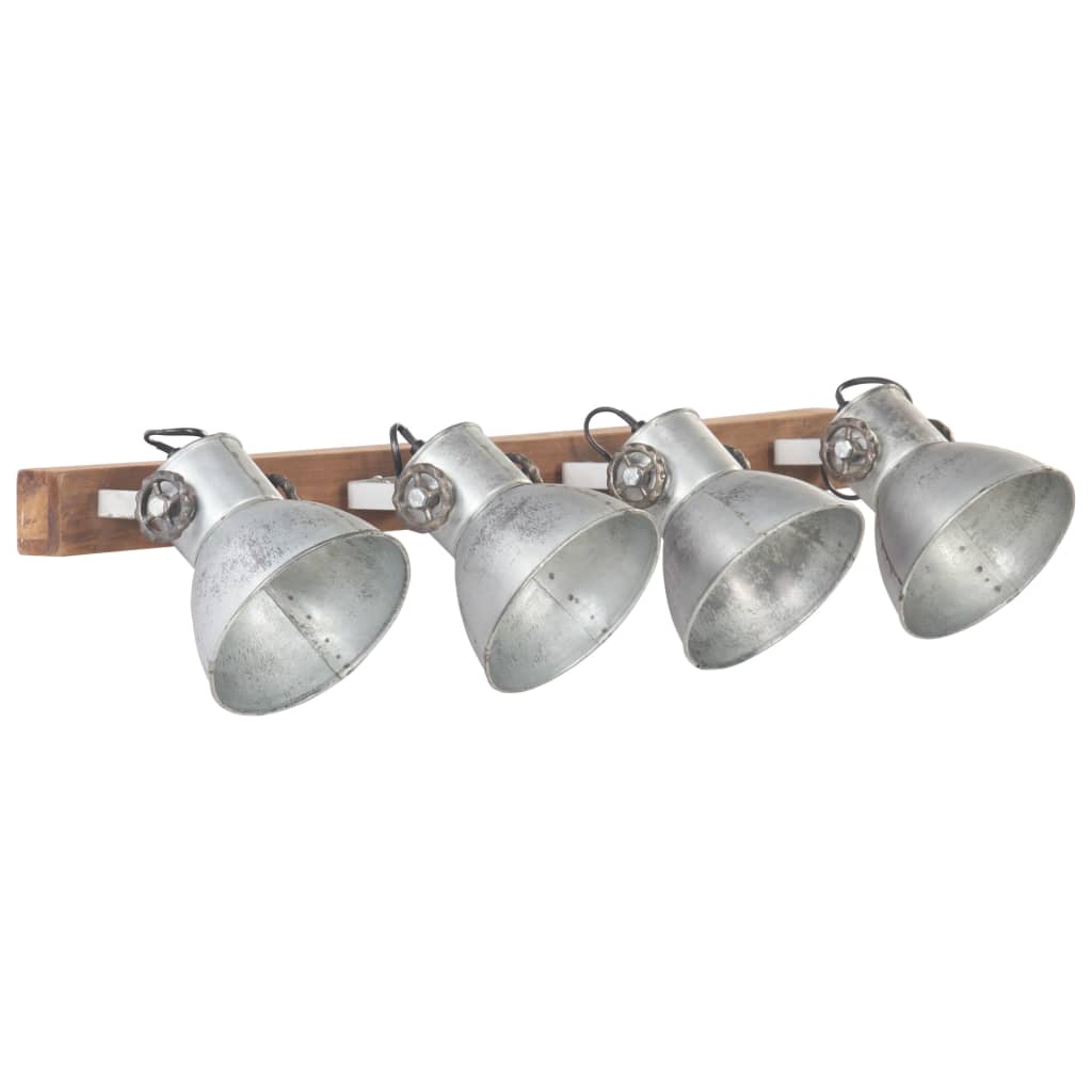 VidaXL Industrielle Wandleuchte E27 90x25 cm Silberfarben