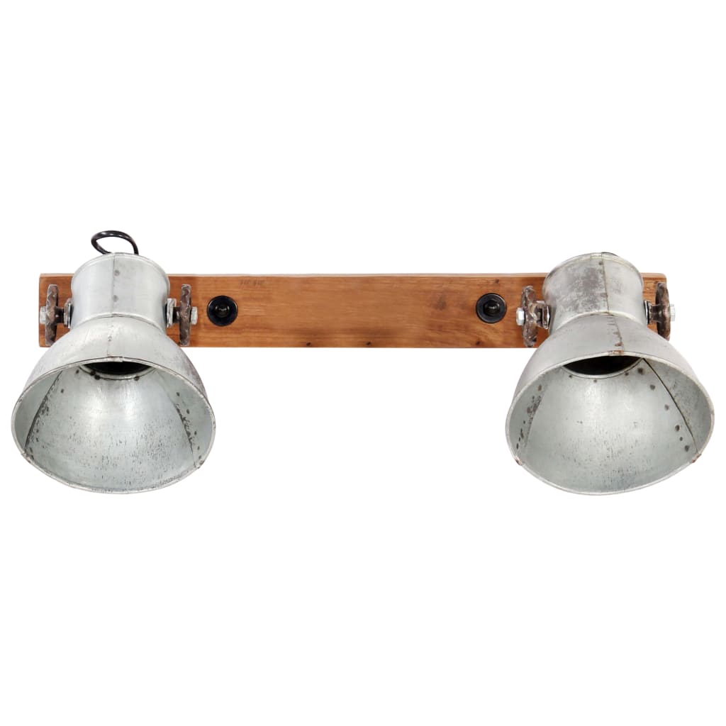 VidaXL Wandleuchte Industrial E27 45x25 cm Silberfarbe