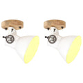 Vidaxl wand- plafondlampen industrieel 2 st e27 20x25 cm wit