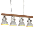 VidaXL Deckenlampe Industrial E27 Mangoholz Silberfarbe