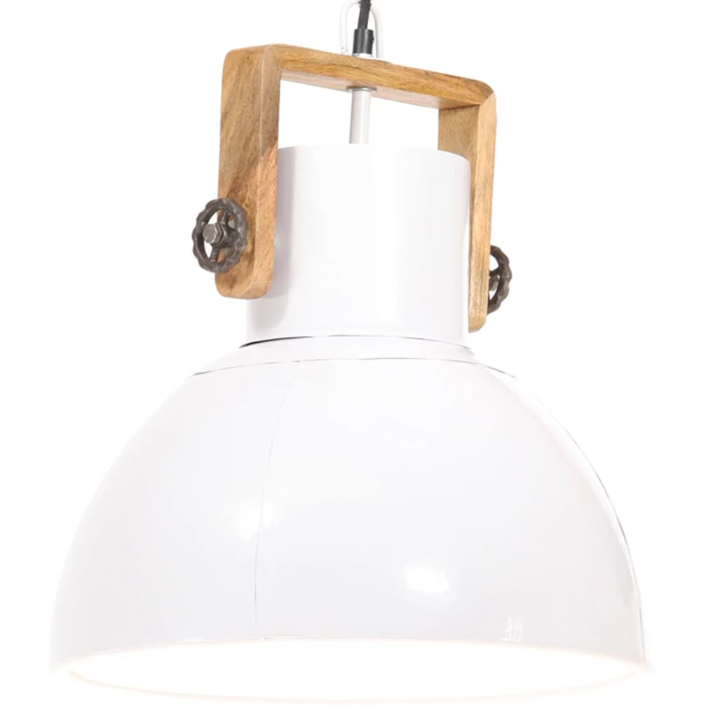 VidaXL Industrielle Pendelleuchte Rund 25 W E27 40 cm Weiß