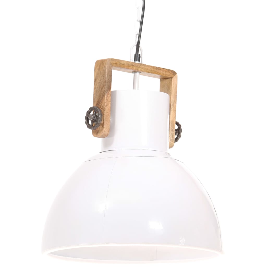 VidaXL Industrielle Pendelleuchte Rund 25 W E27 40 cm Weiß