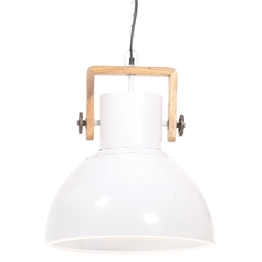 VidaXL Industrielle Pendelleuchte Rund 25 W E27 40 cm Weiß