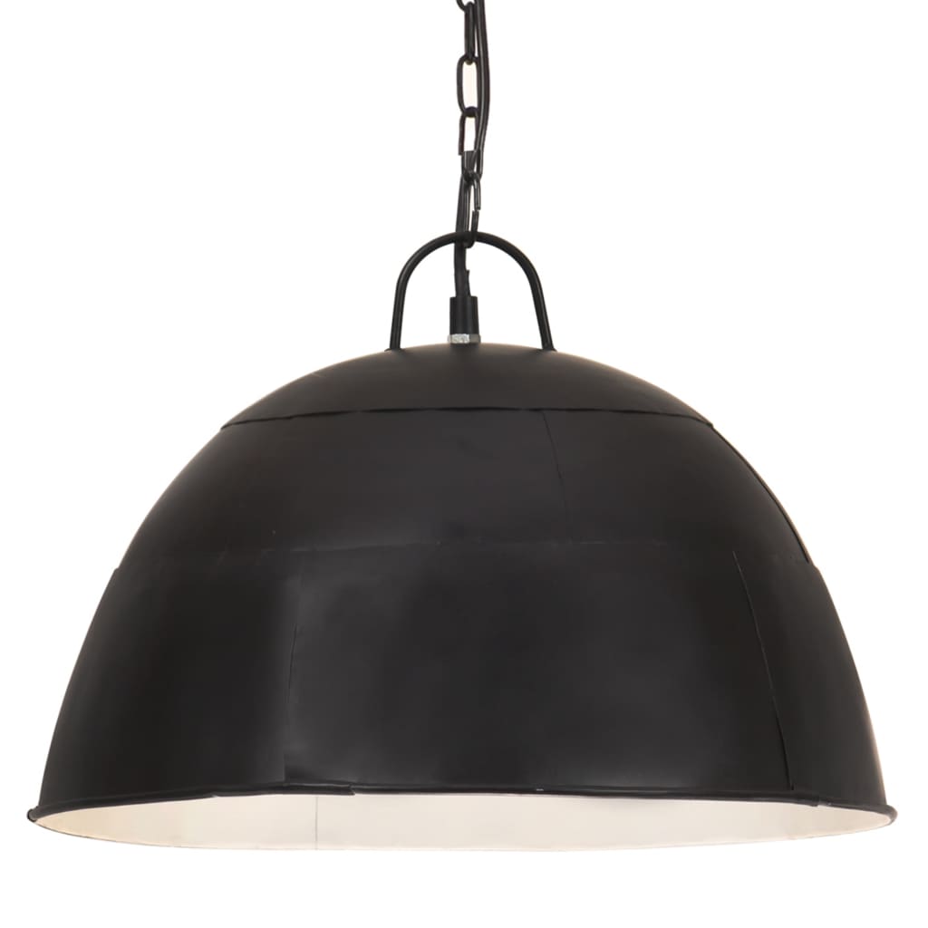 VidaXL Industrielle Vintage-Pendelleuchte, rund, 25 W, E27, 41 cm, Schwarz