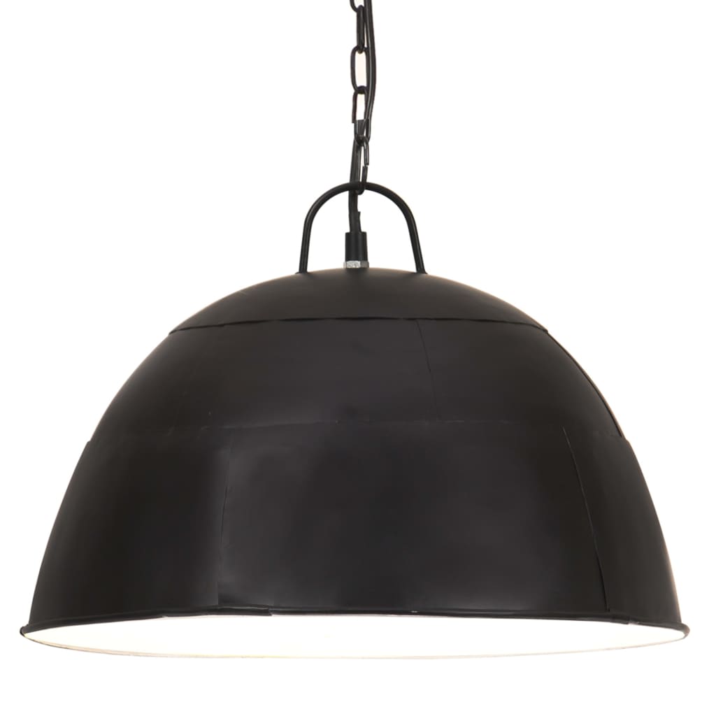 VidaXL Industrielle Vintage-Pendelleuchte, rund, 25 W, E27, 41 cm, Schwarz
