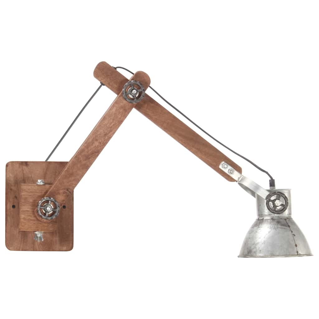Vidaxl wandlamp industrieel rond e27 zilverkleurig