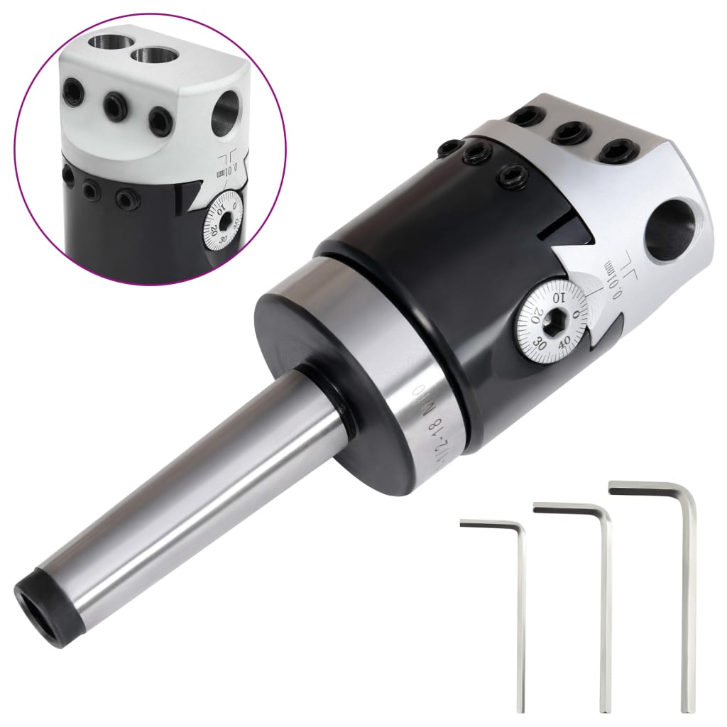 VidaXL Bohrfutter mit MT2-Bohrschaft für Drehmaschinen 50 mm