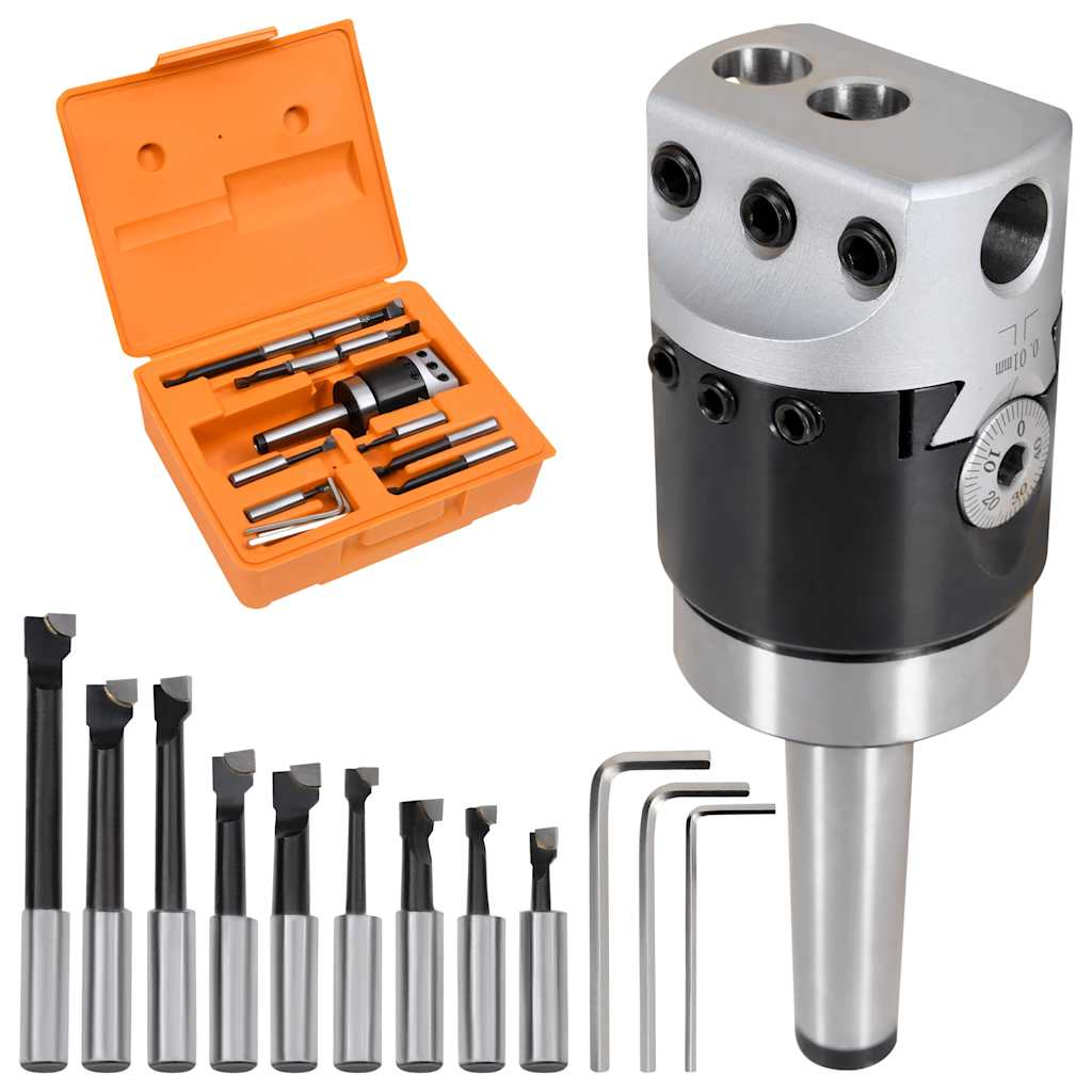 VidaXL 15-teiliges Bohrerset mit MT2-F1-12 Bohrfutter 50 mm