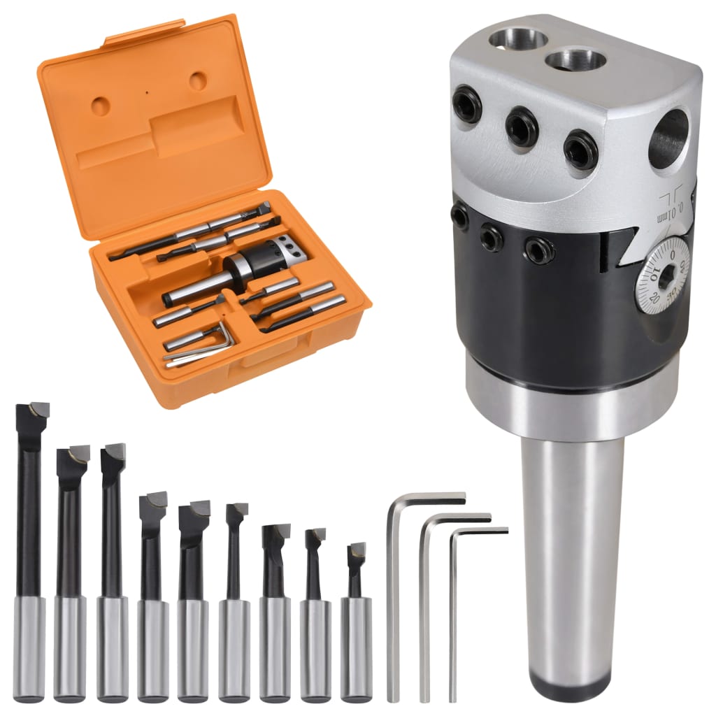 VidaXL 15-teiliges Bohrer-Set mit MT3-F1-12 Bohrfutter 50 mm