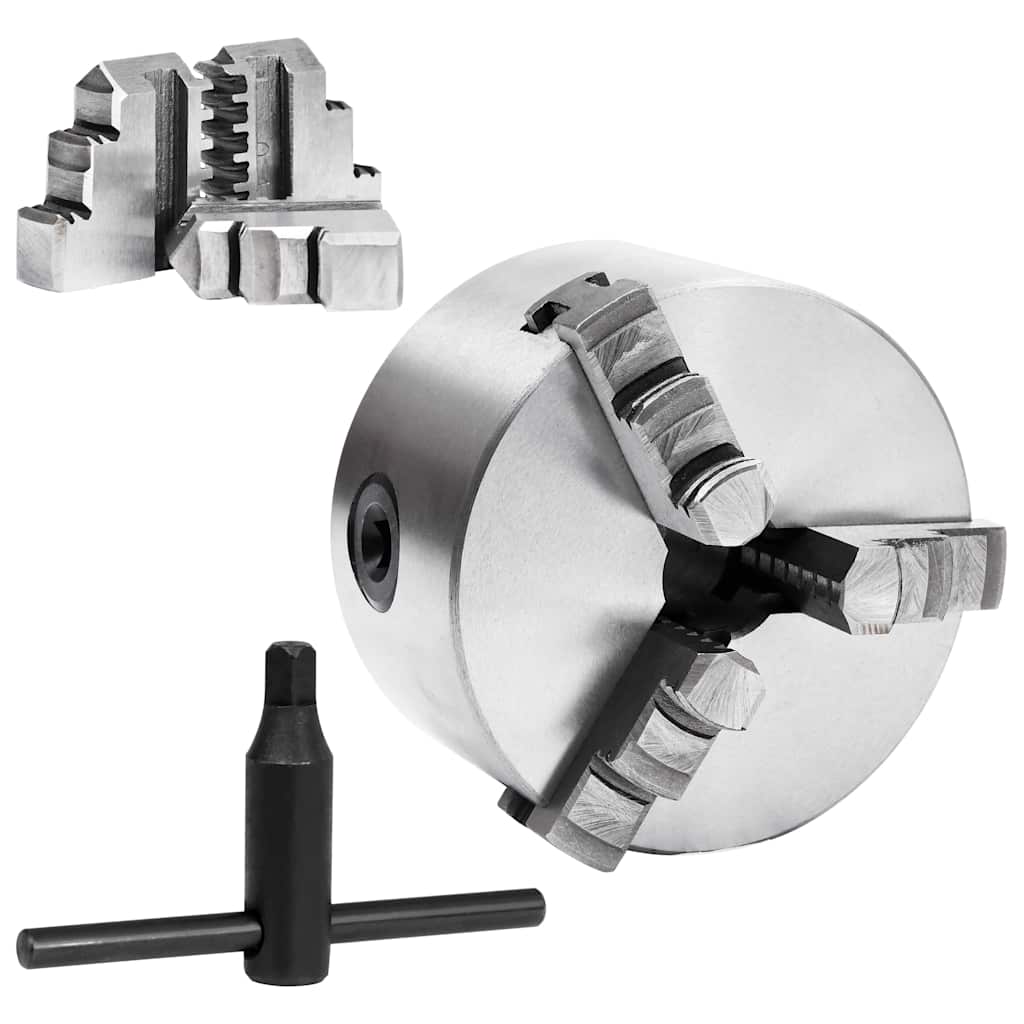 VidaXL 3-Backen-Selbstzentrierfutter, 100 mm Stahl