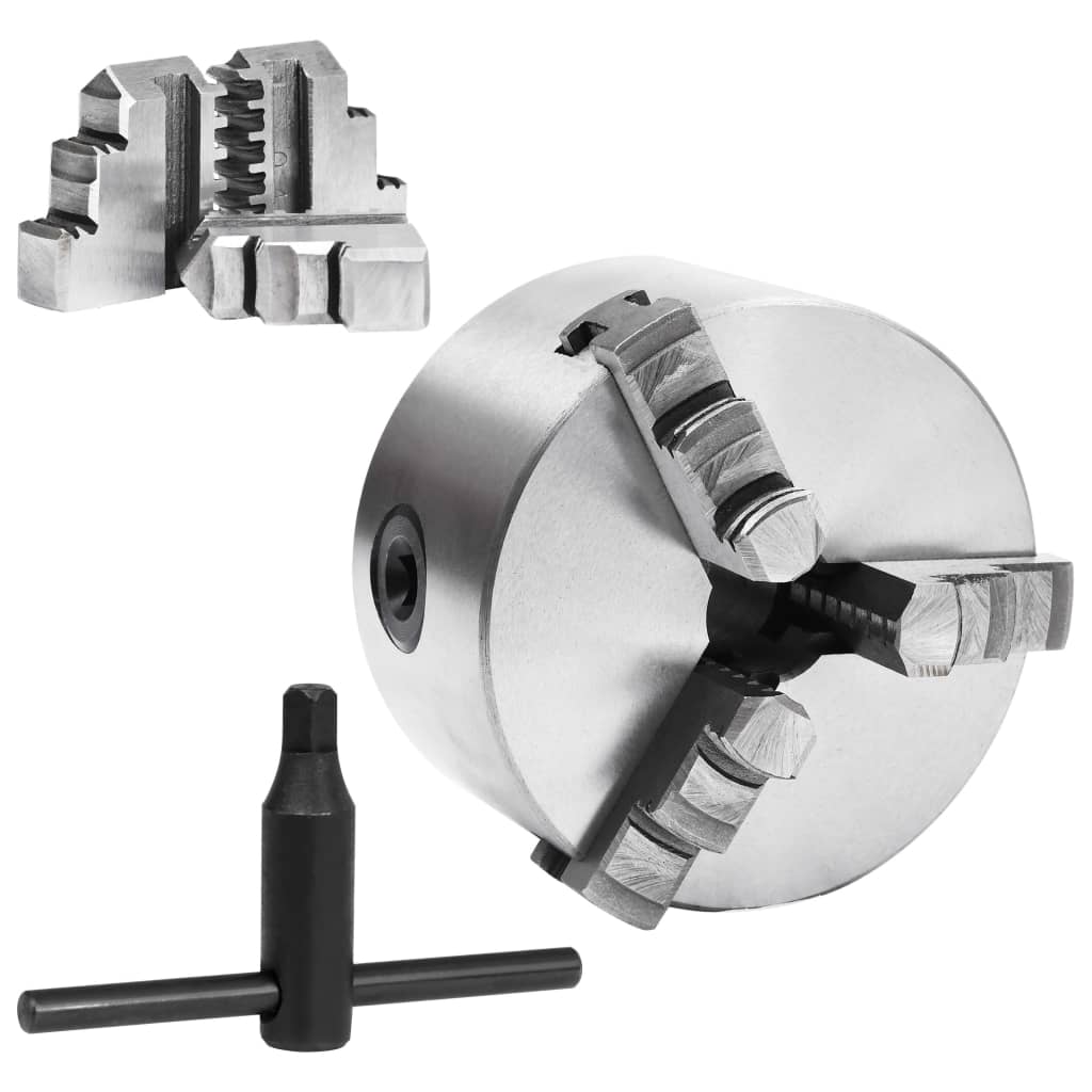 VidaXL 3-Backen-Selbstzentrierfutter, 100 mm Stahl