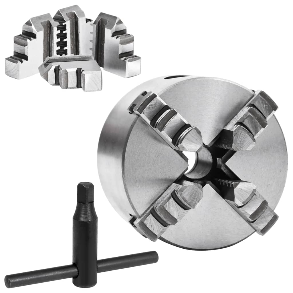 VidaXL 4-Backen-Selbstzentrierfutter, 80 mm Stahl