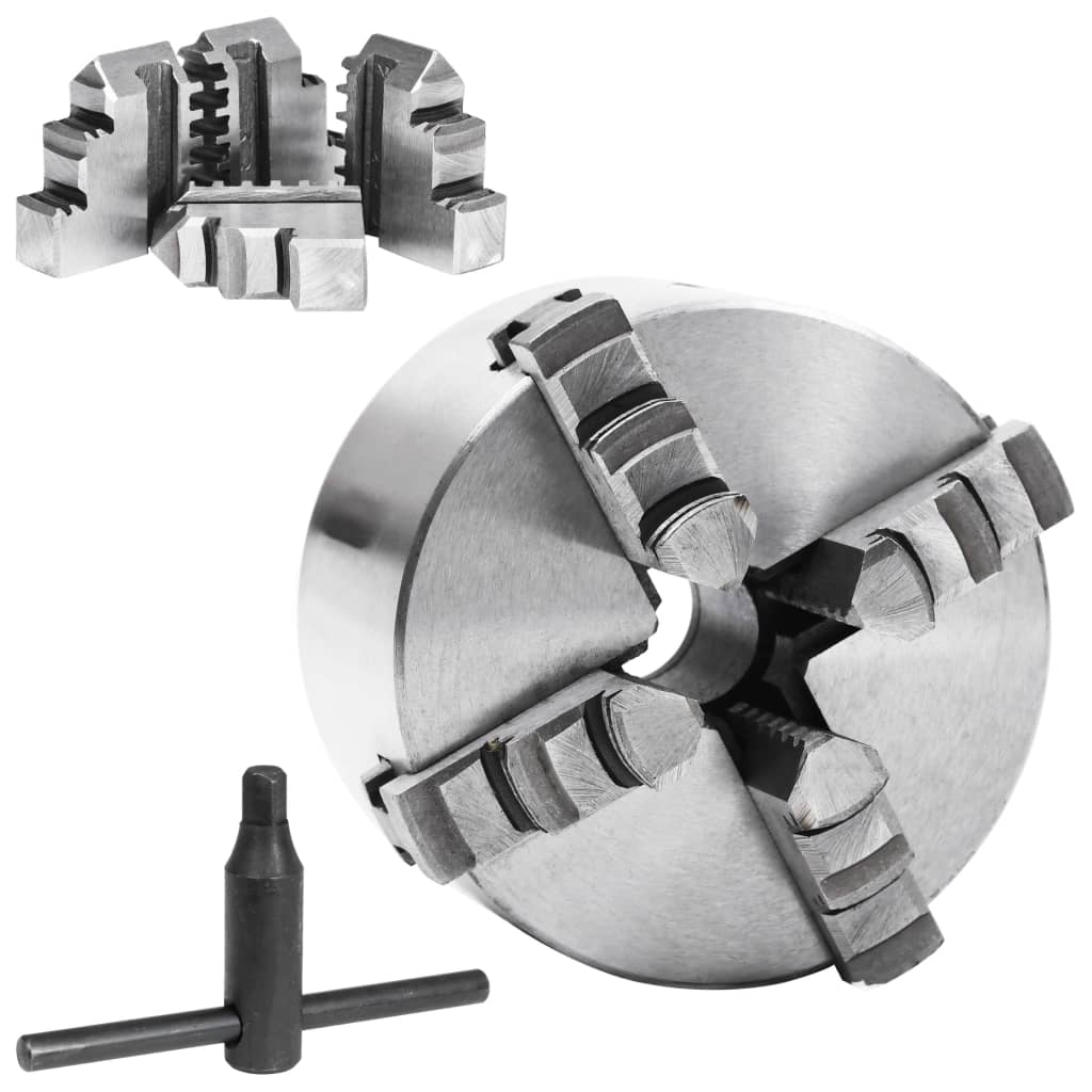 VidaXL 4-Backen-Selbstzentrierfutter, 100 mm Stahl