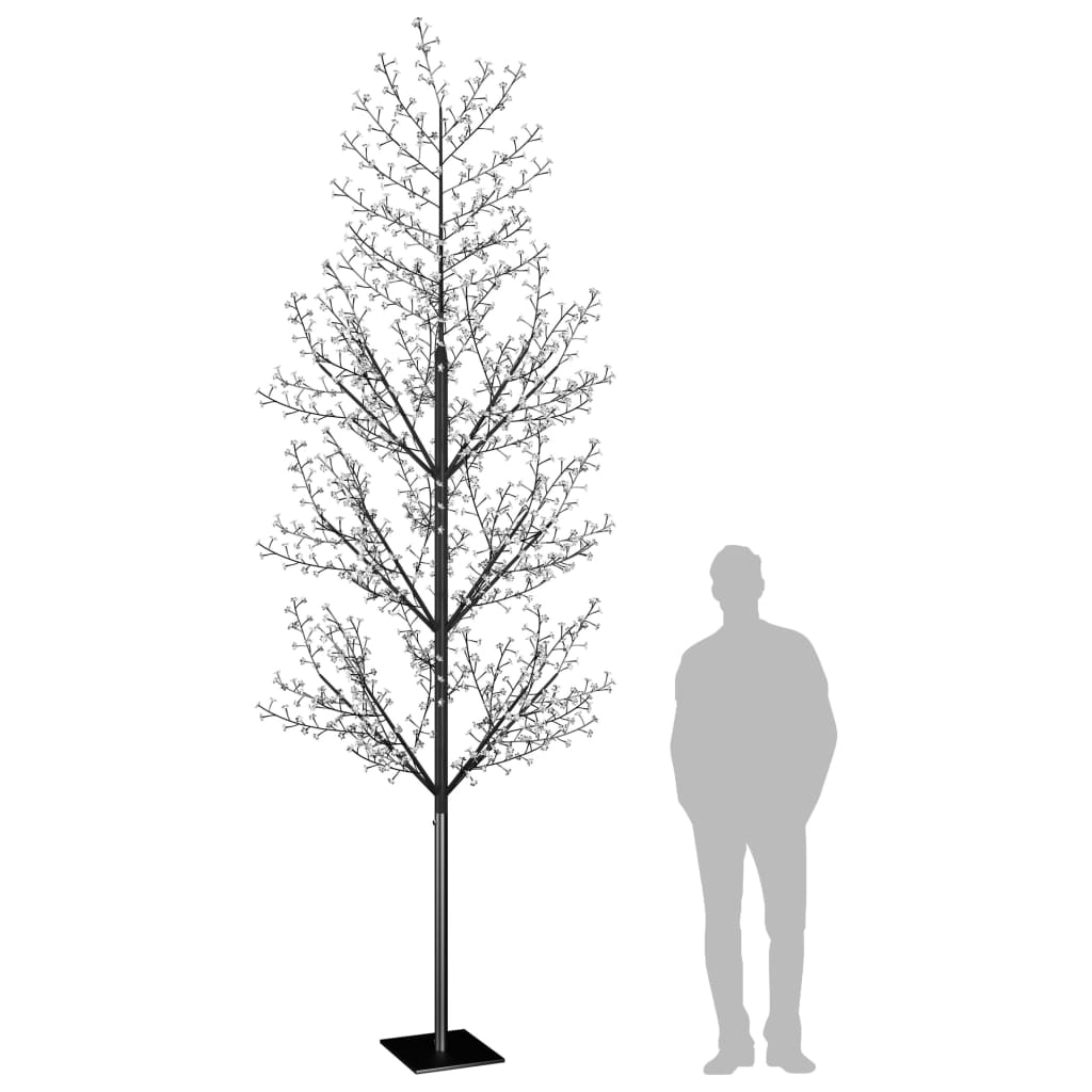 VidaXL Weihnachtsbaum 1200 LEDs Blaulicht Kirschblüten 400 cm
