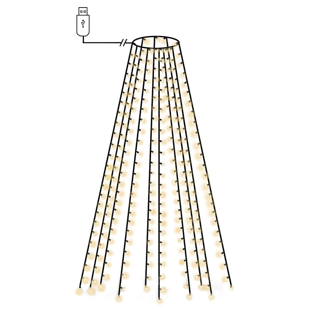 VidaXL Weihnachtsbaumbeleuchtung mit 250 LEDs, Gesamtlänge 250 cm